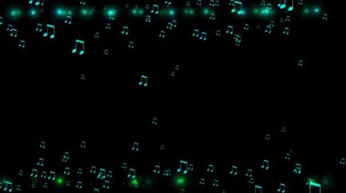 Müzik Notası Parçacık Şekil Canlandırma Grafikleri