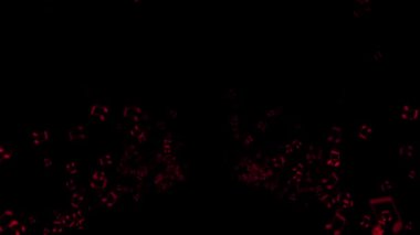 Müzik Notası Parçacık Şekil Canlandırma Grafikleri