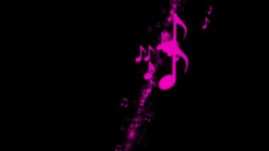 Müzik Notası Parçacık Şekil Canlandırma Grafikleri
