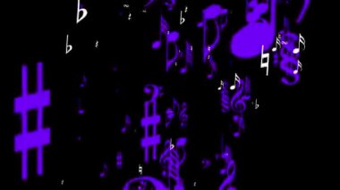 Müzik Notası Parçacık Şekil Canlandırma Grafikleri