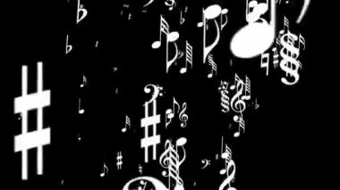 Müzik Notası Parçacık Şekil Canlandırma Grafikleri