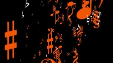 Müzik Notası Parçacık Şekil Canlandırma Grafikleri