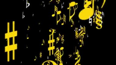 Müzik Notası Parçacık Şekil Canlandırma Grafikleri