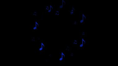 Müzik Notası Parçacık Şekil Canlandırma Grafikleri