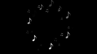 Müzik Notası Parçacık Şekil Canlandırma Grafikleri