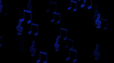 Müzik Notası Parçacık Şekil Canlandırma Grafikleri