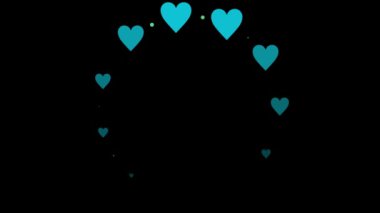 Düz Kalp şekilli düzlem animasyon grafikleri