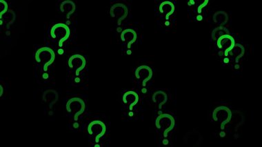 Soru işareti parçacık figürü canlandırma grafikleri