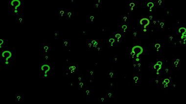 Soru işareti parçacık figürü canlandırma grafikleri