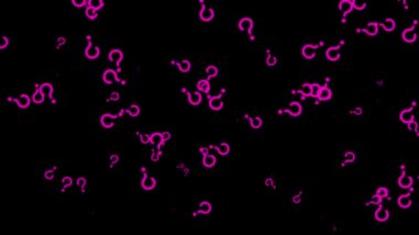 Soru işareti parçacık figürü canlandırma grafikleri