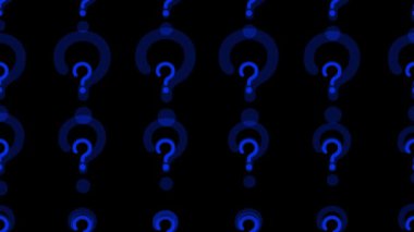 Soru işareti parçacık figürü canlandırma grafikleri