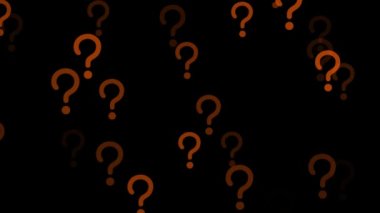 Soru işareti parçacık figürü canlandırma grafikleri