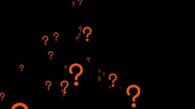 Soru işareti parçacık figürü canlandırma grafikleri