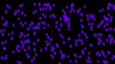 Japon Yen İşaretli Parçacık Canlandırma Grafikleri