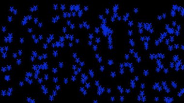 Japon Yen İşaretli Parçacık Canlandırma Grafikleri