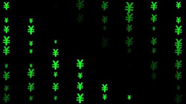 Japon Yen İşaretli Parçacık Canlandırma Grafikleri