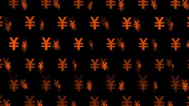 Japon Yen İşaretli Parçacık Canlandırma Grafikleri