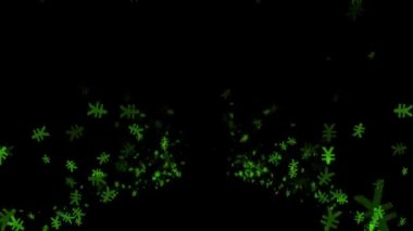 Japon Yen İşaretli Parçacık Canlandırma Grafikleri