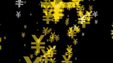 Japon Yen İşaretli Parçacık Canlandırma Grafikleri