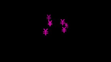 Japon Yen İşaretli Parçacık Canlandırma Grafikleri