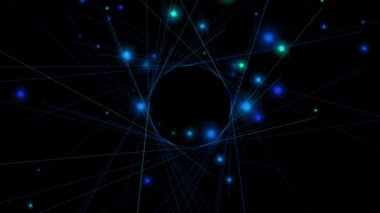 Top halkası şekli küre parçacık canlandırma grafikleri