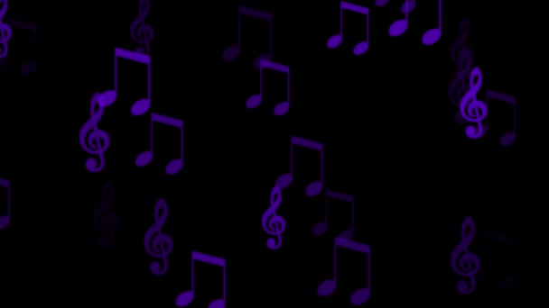 Musical Note Részecske Figura Animation Motion Graphics — Stock videók