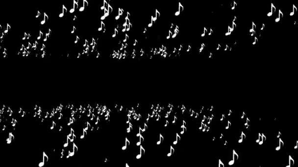 Musical Note Particle Figure Animation Motion Graphics — Stock Video