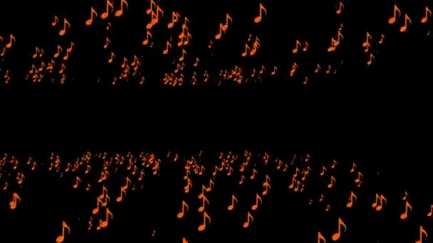 Müzik Notası Parçacık Şekil Canlandırma Grafikleri — Stok video
