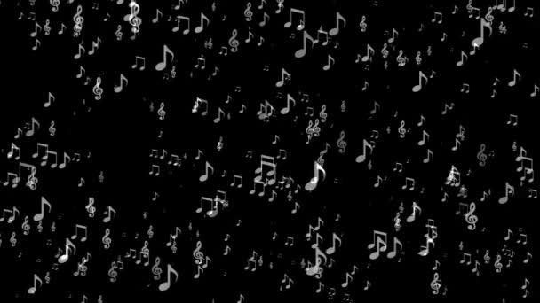 Müzik Notası Parçacık Şekil Canlandırma Grafikleri — Stok video