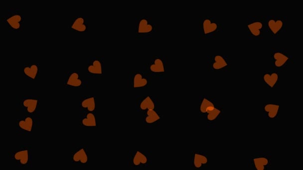 Flache Herzform Ebene Animation Bewegungsgrafik — Stockvideo