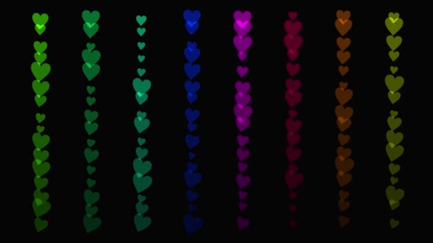 Flat Heart Forme Plan Animation Mouvement Graphiques — Video