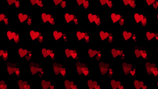 Плоская Графика Плоской Формы Сердца — стоковое видео