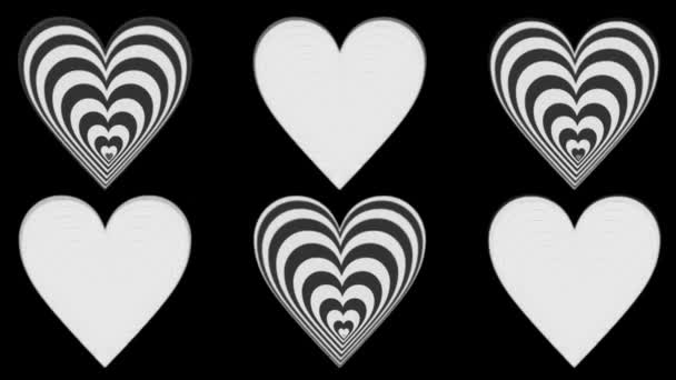 Flat Heart Forme Plan Animation Mouvement Graphiques — Video