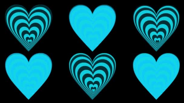 Flat Heart Forme Plan Animation Mouvement Graphiques — Video