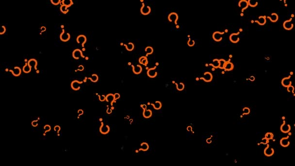 Soru Işareti Parçacık Figürü Canlandırma Grafikleri — Stok video