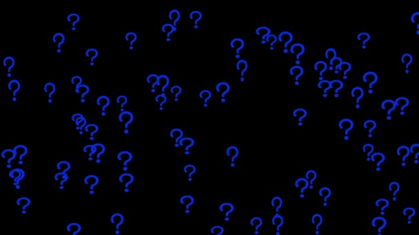 Question Mark Particle Figure Icon Animation Motion Graphics — Stock Video