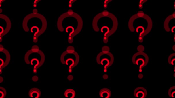 Question Mark Particle Figure Icon Animation Motion Graphics — Stock Video
