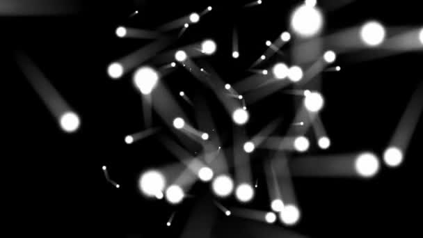 Golyógyűrű Alakú Gömb Részecske Animáció Mozgás Grafika — Stock videók