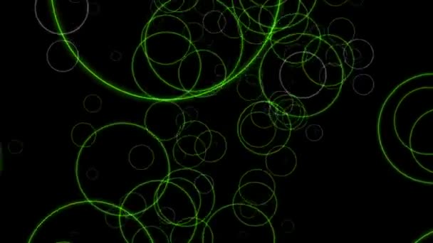 Forma Anel Bola Gráficos Movimento Animação Partículas Esfera — Vídeo de Stock