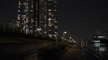 Tokyo Toyosu Gururi Park Gece Manzarası 2022 Haziran