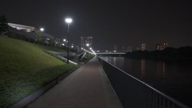 Tokyo Toyosu Gururi Park Gece Manzarası 2022 Haziran