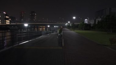 Tokyo Toyosu Gururi Park Gece Manzarası 2022 Haziran