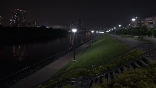 Tokyo Toyosu Gururi Park Vue Nuit 2022 Juin — Video