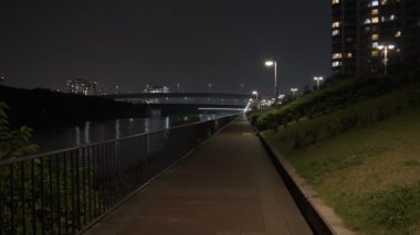 Tokyo Toyosu Gururi Park Gece Manzarası 2022 Haziran
