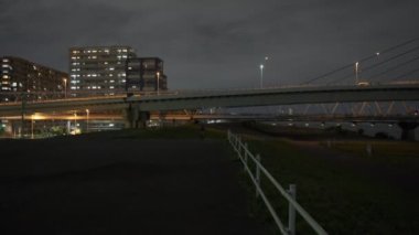 Tokyo Arakawa nehir yatağı Gece Manzarası 2022