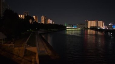 Tokyo Shinagawa Deniz Kenarı Gece Manzarası 2022