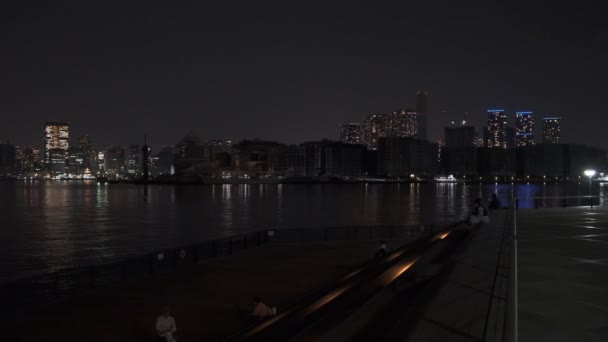 Tokyo Toyosu Guri Park Night View 2022 June — стоковое видео