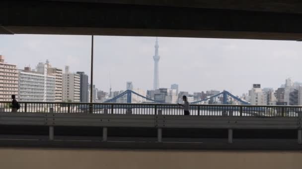 Tokyo Sumida River Video Cinematográfico 2022 Junio — Vídeo de stock