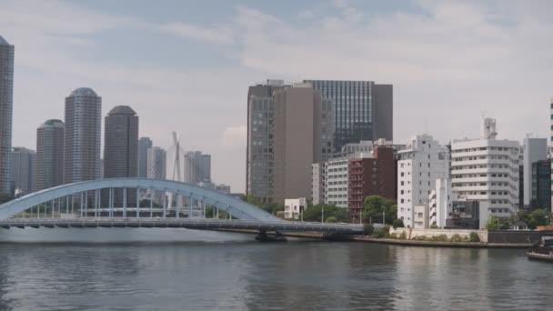 Tokyo Sumida River Video Cinematográfico 2022 Junio — Vídeos de Stock