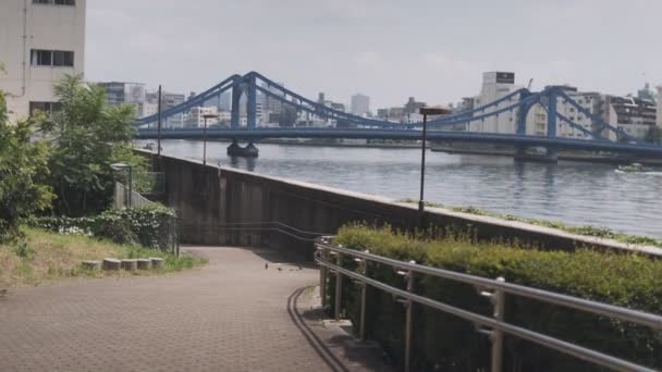 Tokyo Sumida River Video Cinematográfico 2022 Junio — Vídeo de stock